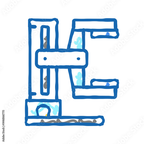 radiology medical equipment icon doodle illustration