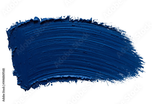 dark navy blue paint brush stroke isolated on white or transparent png,Bold Dark Blue Paint Brush Stroke with Rich Texture Isolated on White Background for Artistic Design Elements, High-Quality Image