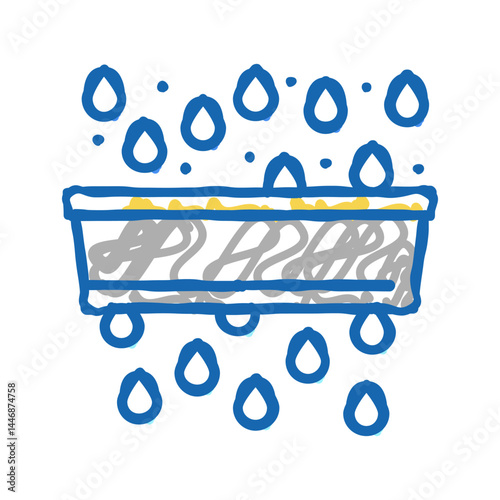 water purification and pollution icon doodle illustration