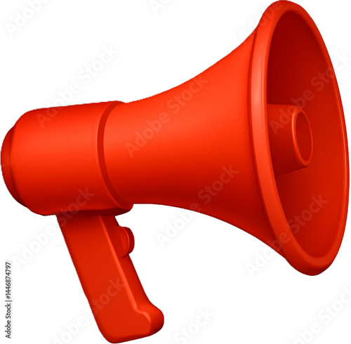 빨간색 확성기 이모티콘 아이콘 요소