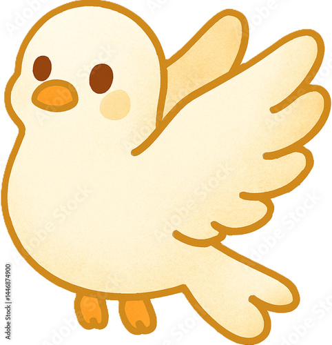 귀여운 비둘기새 캐릭터 요소