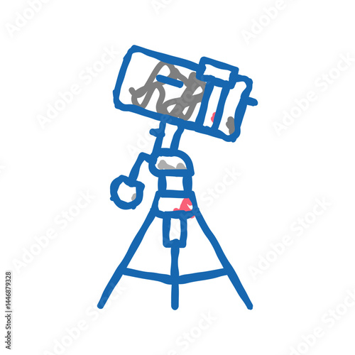 catadioptric planetarium icon doodle illustration