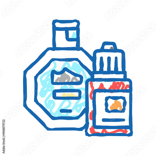 stain remover shoe care icon doodle illustration