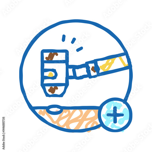 general dermatology clinic icon doodle illustration