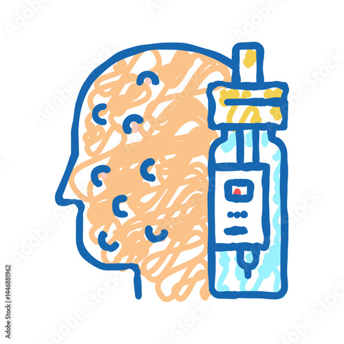 chemical peels for acne icon doodle illustration
