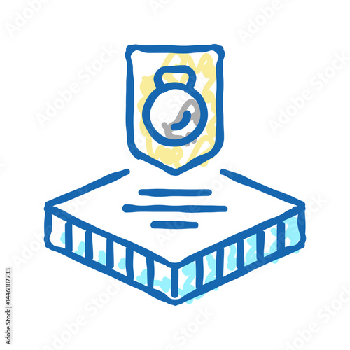 durable fabrics properties icon doodle illustration