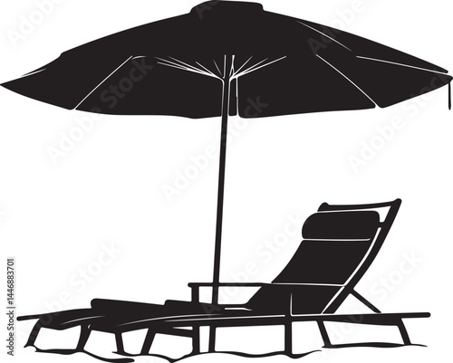 beach chair with umbrella, beach, umbrella, summer, chair, sea, parasol, travel, sun, vacation, sand, isolated, relaxation, vector, holiday, illustration, water, relax, white, resort, leisure, lounge,