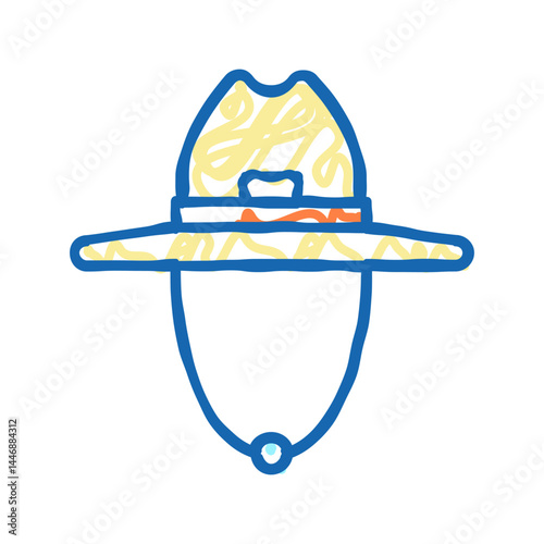 hat gardening icon doodle illustration