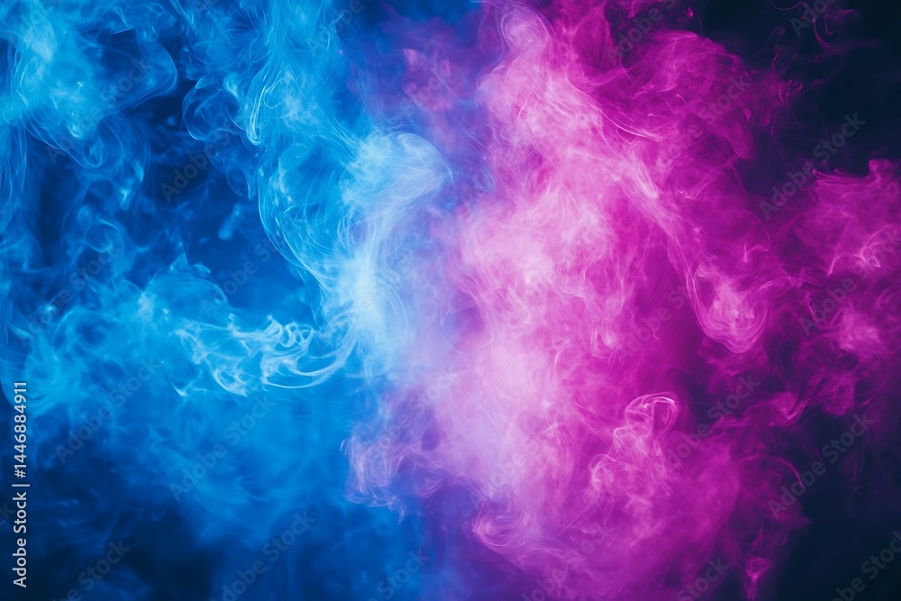 Vivid blue and pink smoke swirls Vivid blue and pink smoke swirls