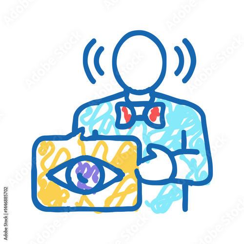 witness law dictionary icon doodle illustration