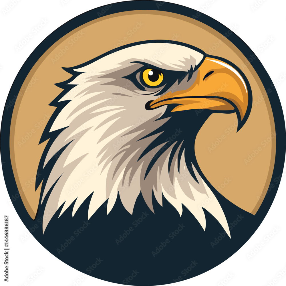 Obraz premium american eagle with flag