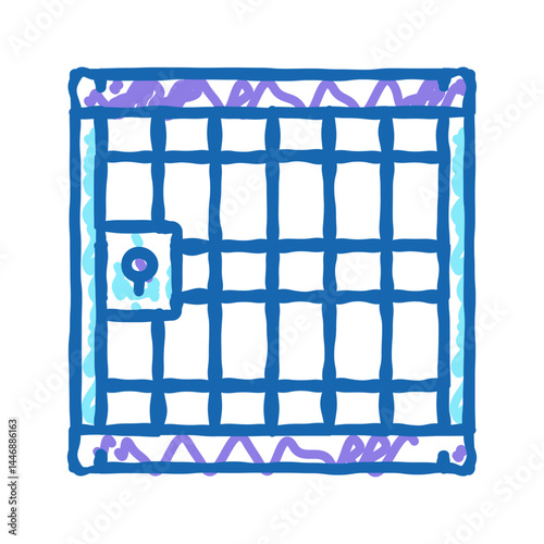prison law dictionary icon doodle illustration