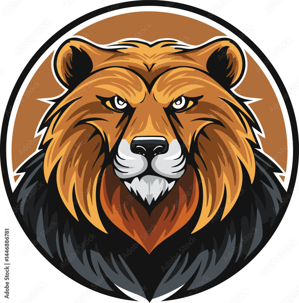 Fototapeta premium vector illustration of a lion