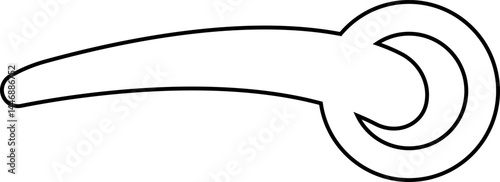 A close-up shot of a door handle icon, Close up of door handle adorning a classic design hinting at timeless elegance and craftsmanship suitable for use in interior design or architecture contexts,