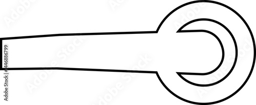 A close-up shot of a door handle icon, Close up of door handle adorning a classic design hinting at timeless elegance and craftsmanship suitable for use in interior design or architecture contexts,