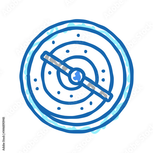 mixer factory cheese production icon doodle illustration
