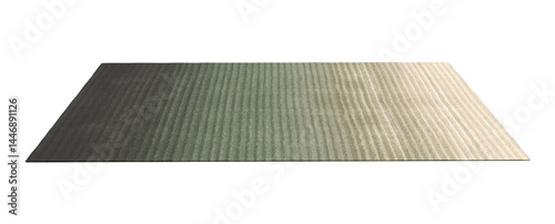 3d render,ThiThis elegant modern rug features a smooth gradient transits elegant modern rug features a smooth gradient transition from dark green to beige, adding depth and sophistication to any room.