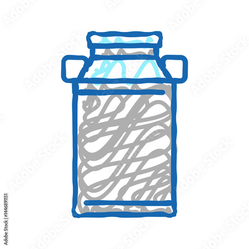 milk can icon doodle illustration
