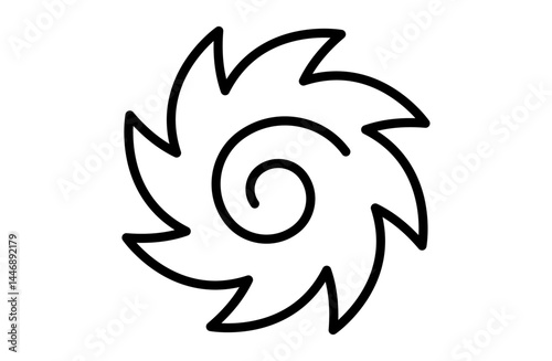 台風のシンプルアイコンベクターイラスト