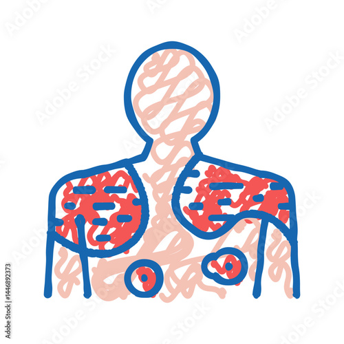 psoriasis disease icon doodle illustration