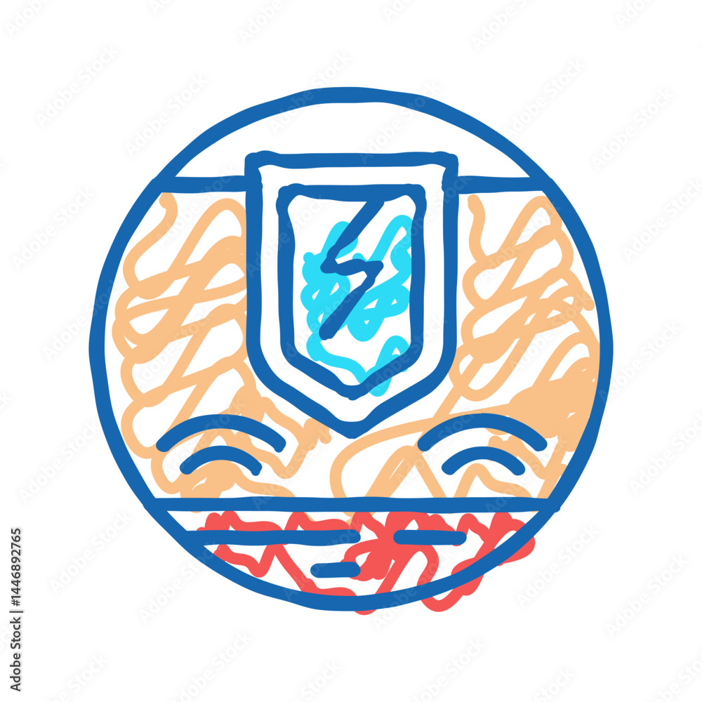 Obraz premium hypersensitivity skin icon doodle illustration