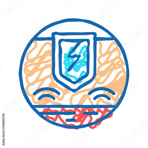 hypersensitivity skin icon doodle illustration
