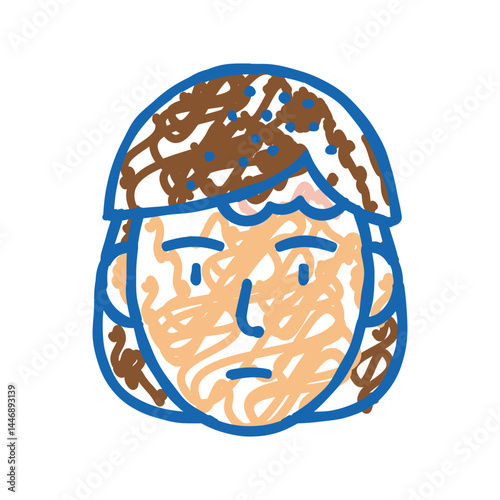 seborrheic dermatitis icon doodle illustration