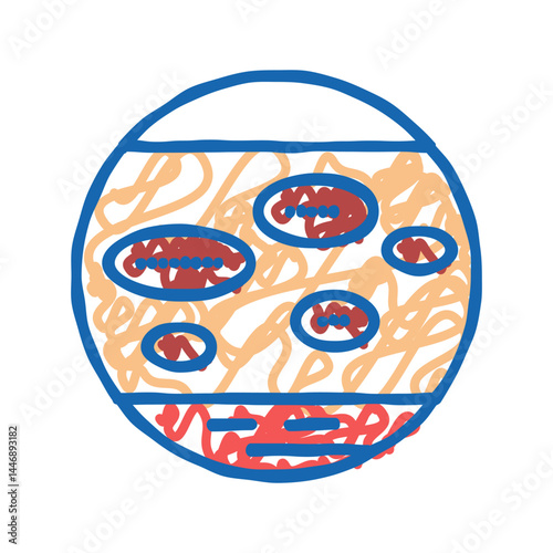 nummular eczema icon doodle illustration