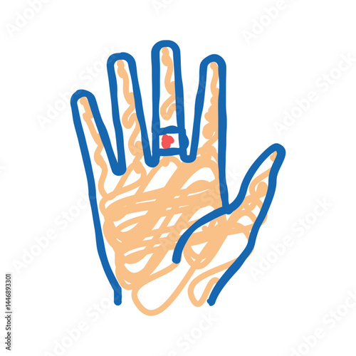 contact dermatitis icon doodle illustration
