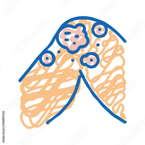 atopic dermatitis icon doodle illustration