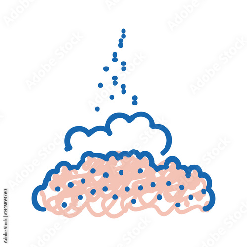 medical powder pharmaceutical production icon doodle illustration