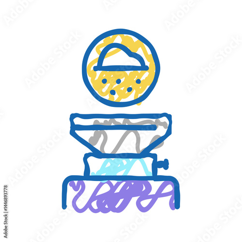 filtration pharmaceutical production icon doodle illustration