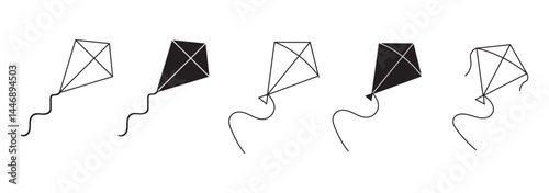 Kite icon set. kite vector icon. Variety Design. Eps 10