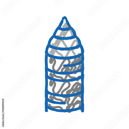 silicon material for semiconductor manufacturing icon doodle illustration