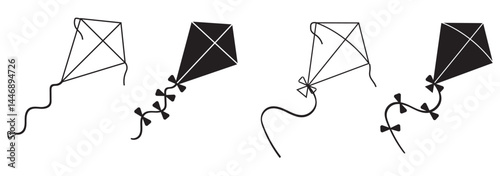 Kite icon set. kite vector icon. Variety Design. Eps 10