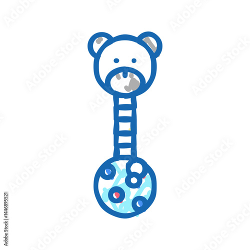 educational toy baby icon doodle illustration