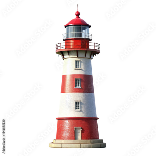 lighthouse on white background