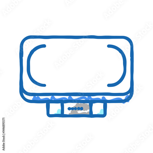 newborn baby scales icon doodle illustration