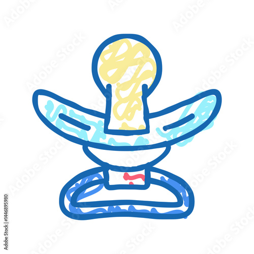 nipple soother baby icon doodle illustration
