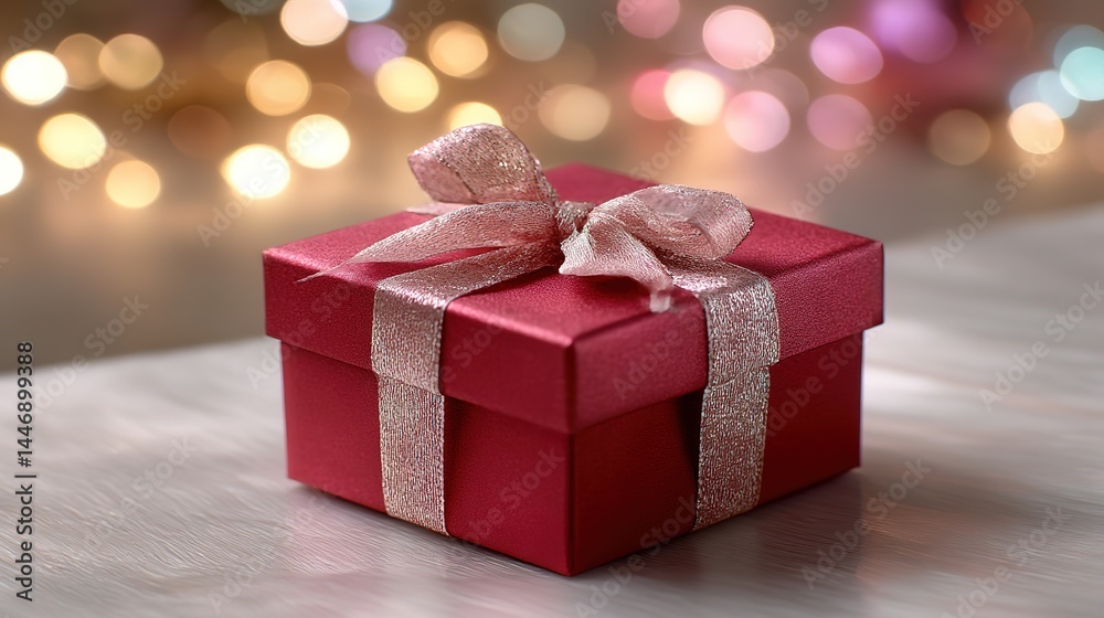Red gift box with elegant ribbon and bow, symbolizing festive joy and thoughtful giving
Red gift box with elegant ribbon and bow, symbolizing festive joy and thoughtful giving