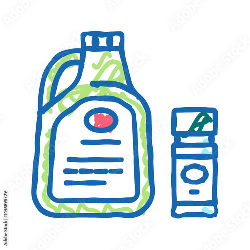 liquid for care house plant icon doodle illustration