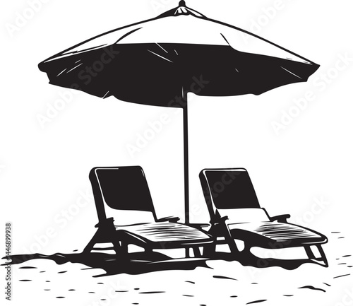beach chair with umbrella, beach chair with umbrella, beach, umbrella, summer, chair, sea, parasol, travel, sun, vacation, sand, isolated, relaxation, vector, holiday, illustration, water, relax, whit