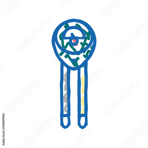 acidity meter device icon doodle illustration