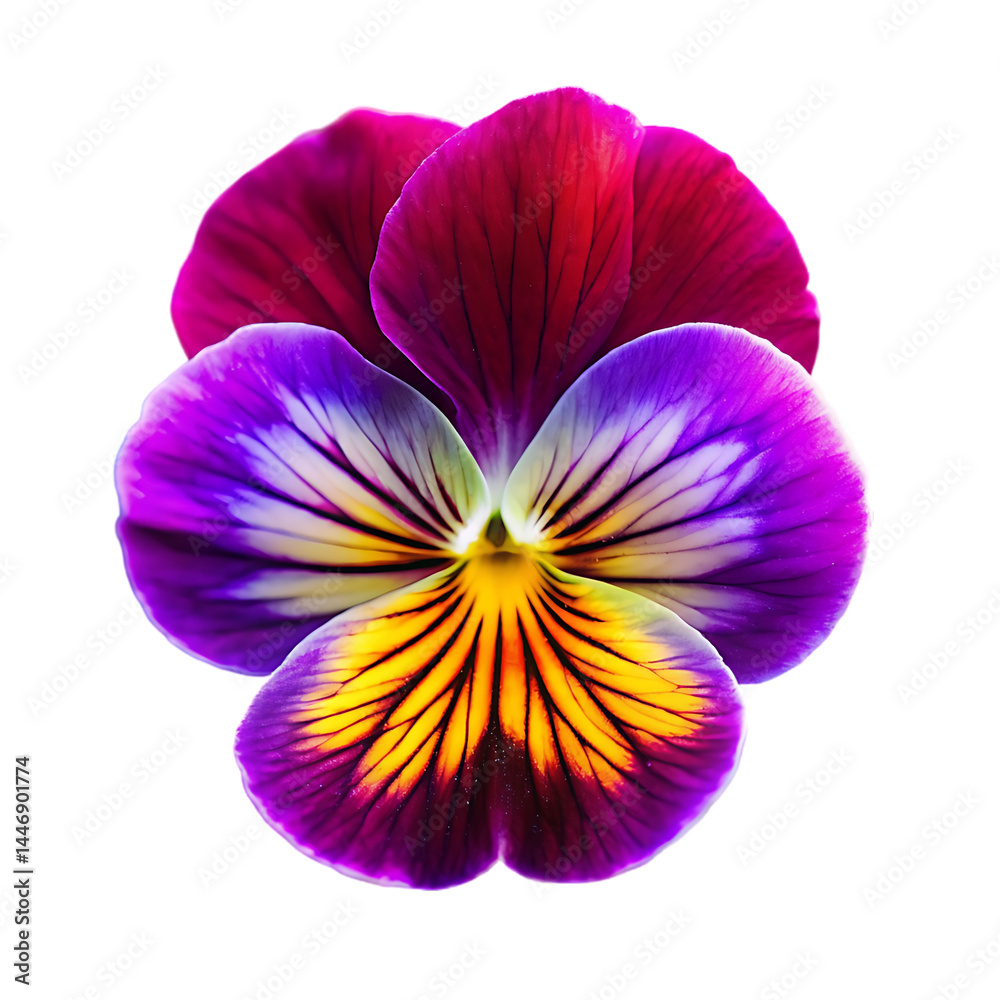 Naklejka premium Vibrant Pansy Flower Closeup