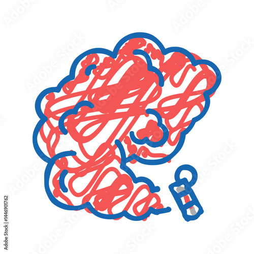 colored smoke icon doodle illustration