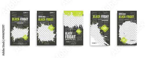 Black friday sale social media post and story design template. Suitable for social media, flyers, banner, and web.	