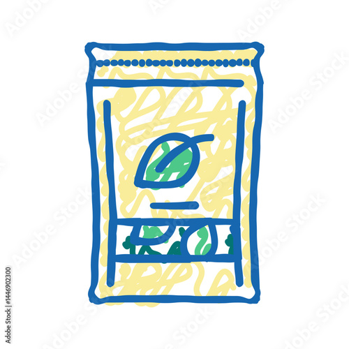 tea box icon doodle illustration