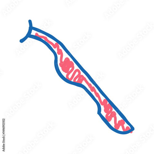 tweezer for false eyelashes icon doodle illustration