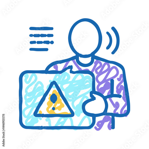 prosecution law icon doodle illustration
