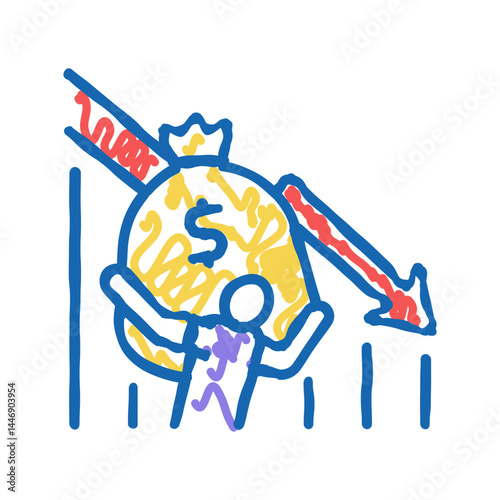 debt law icon doodle illustration